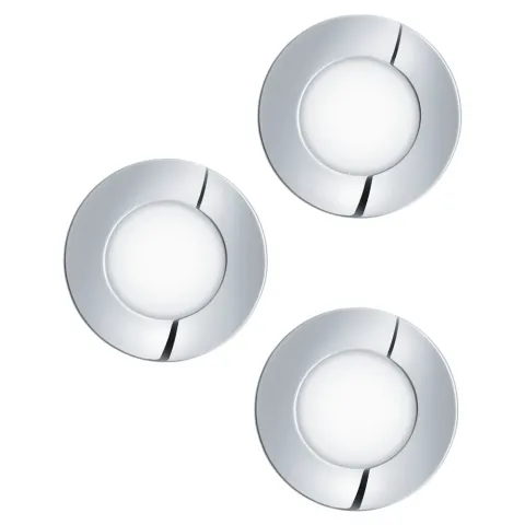 Set 3 Spoturi Incastrate Eglo Fueva 1 98635, Led 3X3W 1020Lm 3000K Ip20;Ip44 Ø85Mm
