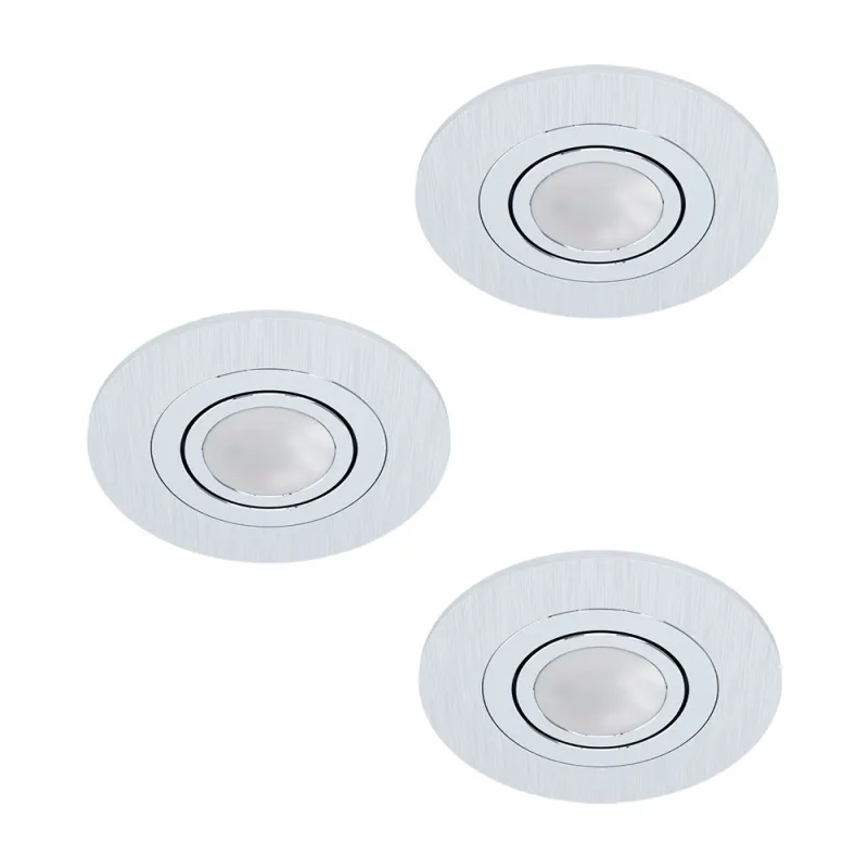 Set 3 Spoturi Incastrate Eglo Areitio 98639, Gu10 3X5W Ø110Mm