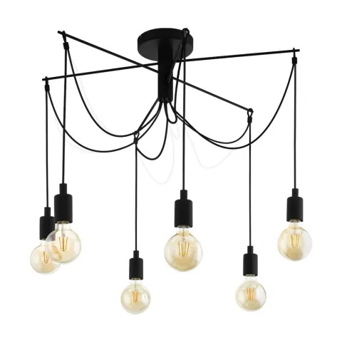 Suspensie Eglo Musara 98679, E27 6X60W Ø790Mm, Otel, Negru
