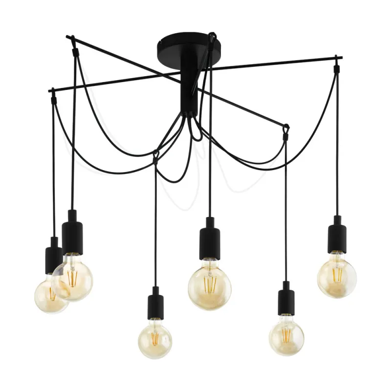 Suspensie Eglo Musara 98679, E27 6X60W Ø790Mm, Otel, Negru