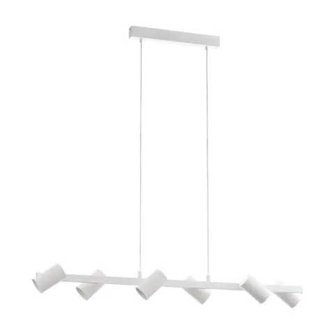 Suspensie Eglo Gatuela 98687, E14 6X25W, Otel, Nichel Mat, Alb