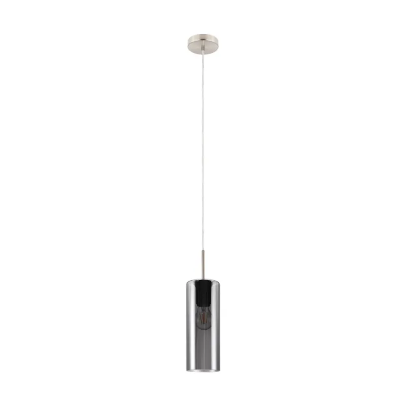 Pendul Eglo Selvino 98694, E27 1X15W Ø100Mm, Negru Transparent