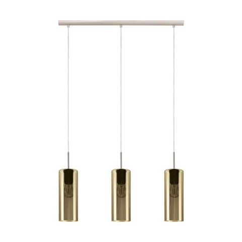 Suspensie Eglo Selvino 98697, E27 3X15W, Sticla Aburita, Nichel Mat