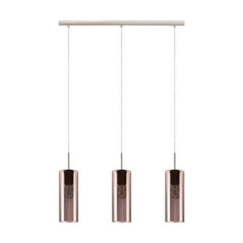 Suspensie Eglo Selvino 98699, E27 3X15W, Sticla Aburita, Nichel Mat