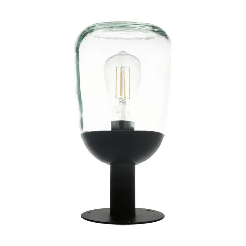 Veioza Exterior Eglo Donatori 98702, E27 1X60W Ip44 Ø155Mm, Sticla, Negru