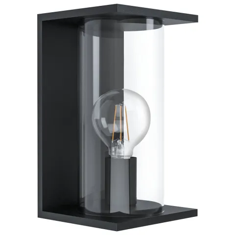 Aplica Exterior Eglo Cascinetta 98713, E27 1X40W Ip54, Sticla, Negru