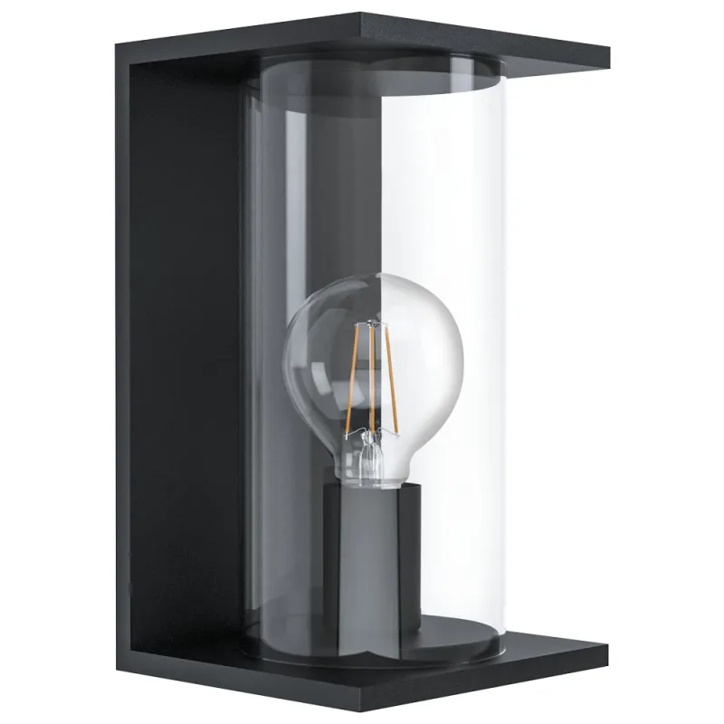 Aplica Exterior Eglo Cascinetta 98713, E27 1X40W Ip54, Sticla, Negru
