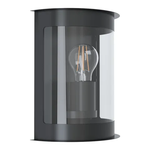 Aplica Exterior Eglo Daril 1 98718, E27 1X28W Ip44, Otel Zincat, Transparent