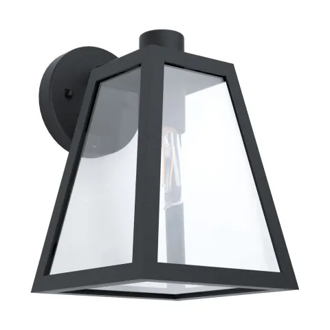 Aplica Exterior Eglo Mirandola 98719, E27 1X60W Ip44, Sticla, Negru