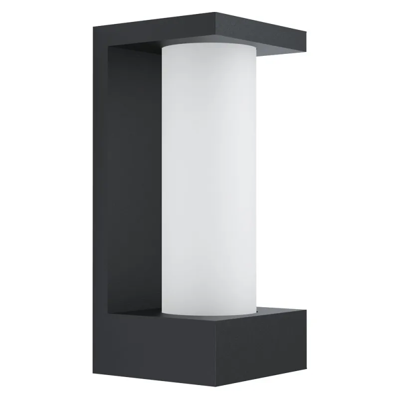Aplica Exterior Eglo Cividino 98744, Led 6W 500Lm 3000K Ip44, Sticla Satinata, Negru