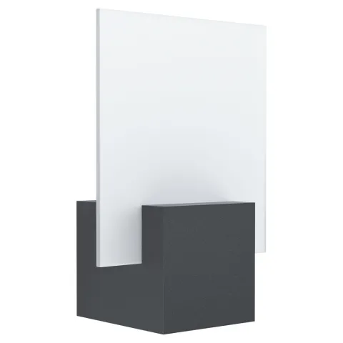 Aplica Exterior Eglo Adamello 98745, Led 6W 500Lm 3000K Ip44, Sticla Satinata, Negru