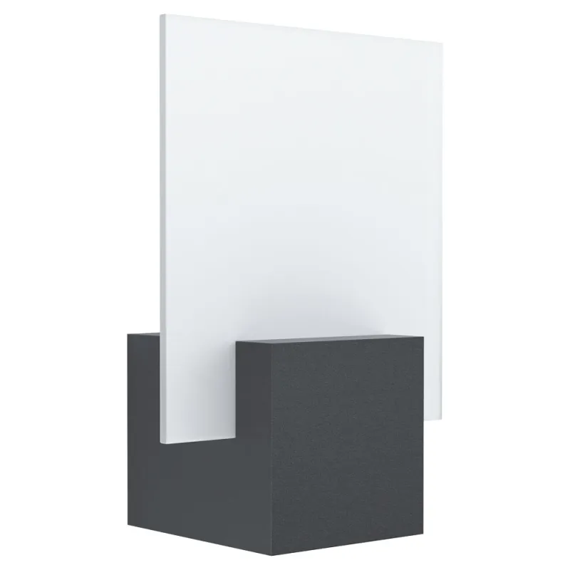 Aplica Exterior Eglo Adamello 98745, Led 6W 500Lm 3000K Ip44, Sticla Satinata, Negru