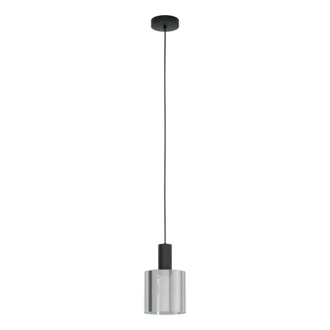 Pendul Eglo Gorosiba 98752, E27 1X40W Ø150Mm, Negru Transparent