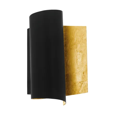 Aplica Eglo Falicetto 98759, E27 1X40W, Otel, Negru, Auriu