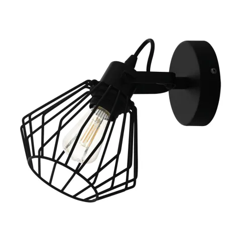 Aplica Eglo Tabillano 98762, E27 1X40W Ø110Mm, Otel, Negru