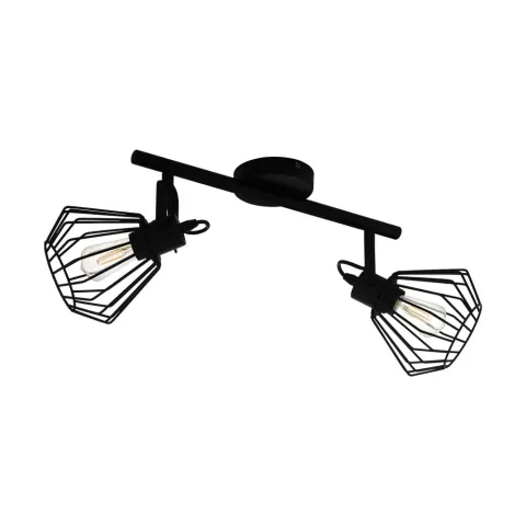 Plafoniera Eglo Tabillano 98763, E27 2X40W, Otel, Negru