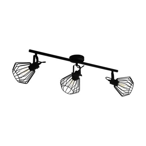 Plafoniera Eglo Tabillano 98764, E27 3X40W, Otel, Negru