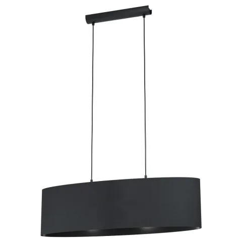 Suspensie Textila Eglo Maserlo 1 99044, E27 2X40W, Textil, Negru