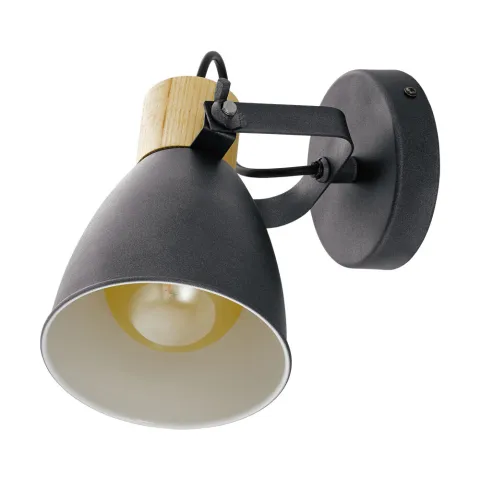 Aplica Eglo Coswarth 99074, E27 1X25W, Lemn, Antracit, Crem, Maro
