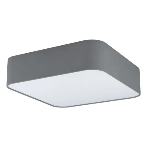 Plafoniera Eglo Pasteri Square 99092, E27 5X25W, Textil, Gri, Alb