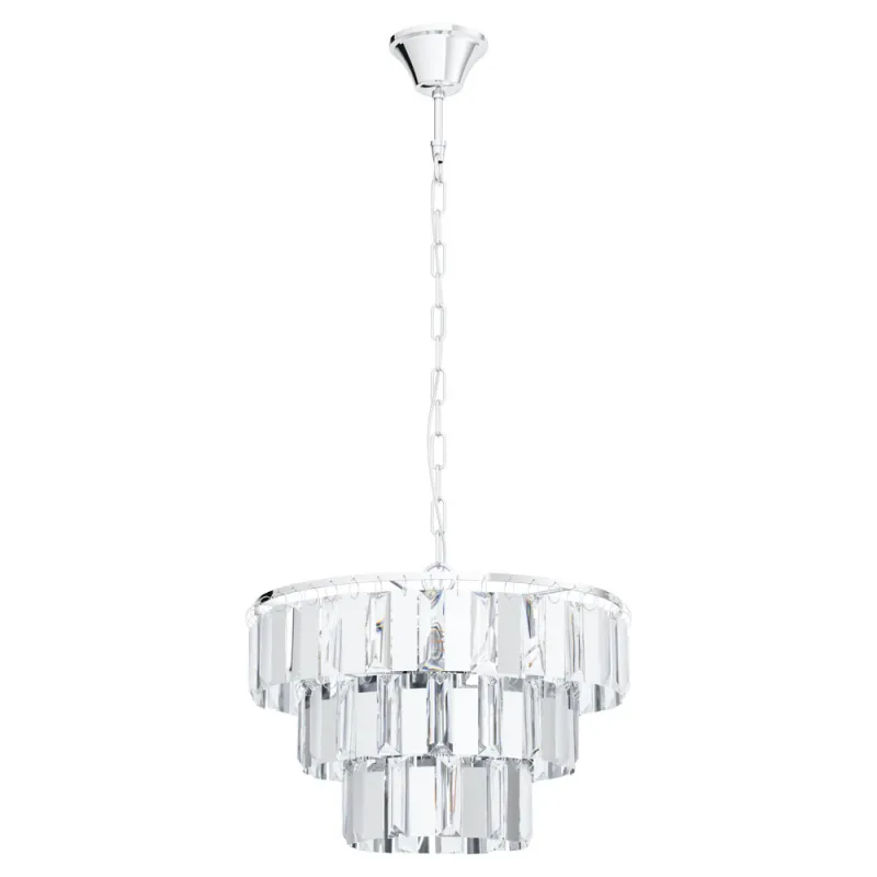 Candelabru Cristal Eglo Erseka 99095, E14 5X40W Ø385Mm, Transparent
