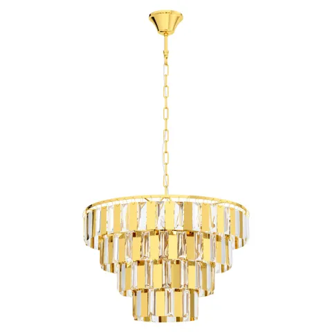 Candelabru Cristal Eglo Erseka 99097, E14 7X40W Ø485Mm, Transparent