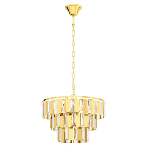 Candelabru Cristal Eglo Erseka 99098, E14 5X40W Ø385Mm, Transparent