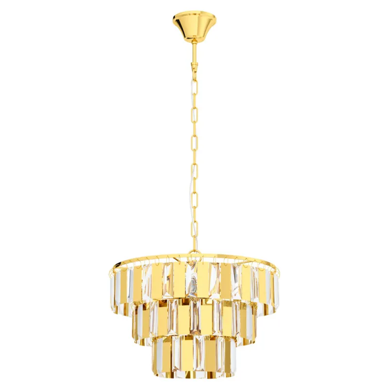 Candelabru Cristal Eglo Erseka 99098, E14 5X40W Ø385Mm, Transparent
