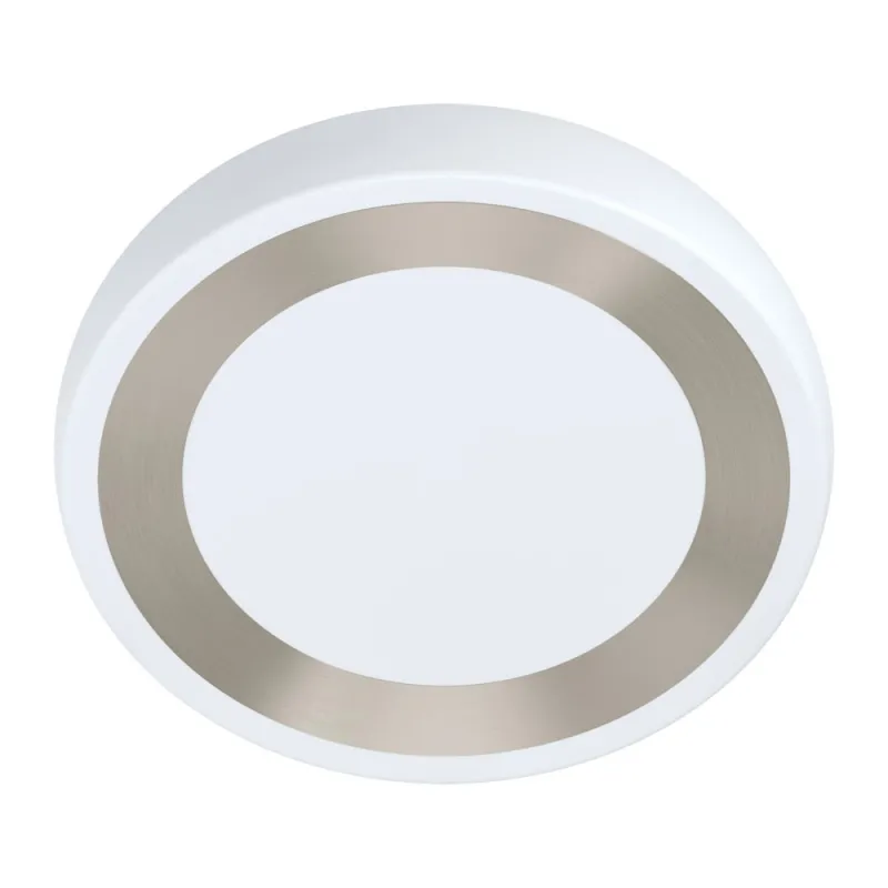 Plafoniera Eglo Ruidera 99108, Led 22W 2400Lm 3000K Ø480Mm, Otel, Alb, Argintiu