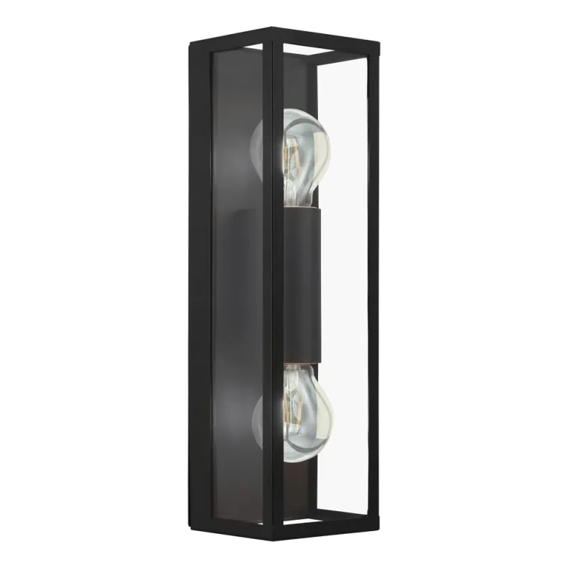 Aplica Baie Vintage Eglo Amezola 99124, E27 2X60W Ip44, Sticla, Negru