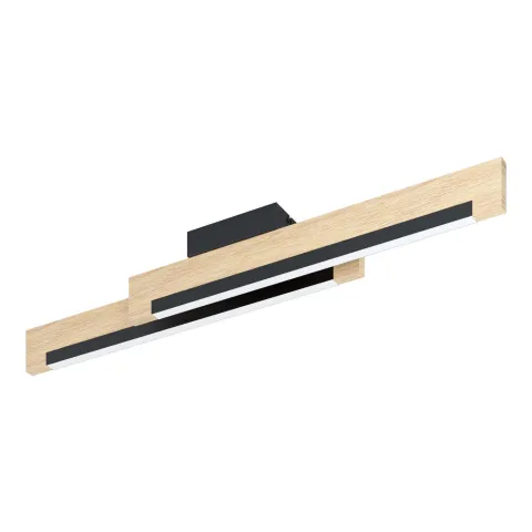 Plafoniera Eglo Camacho 99292, Led 2X10W 2600Lm 3000K, Lemn, Alb