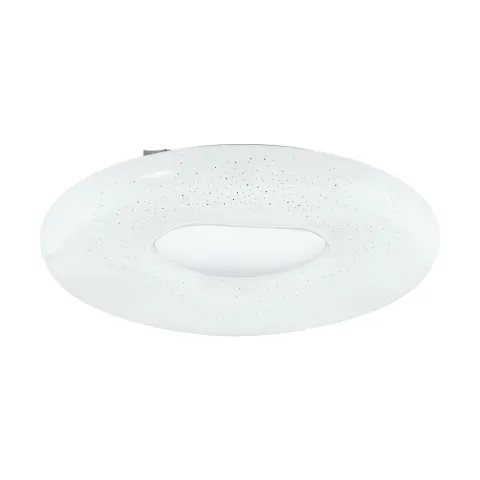 Plafoniera Eglo Zamudilo 99342, Led 24W 2800Lm 3000-6500K Ø500Mm, Efect De Cristal, Alb, Argintiu