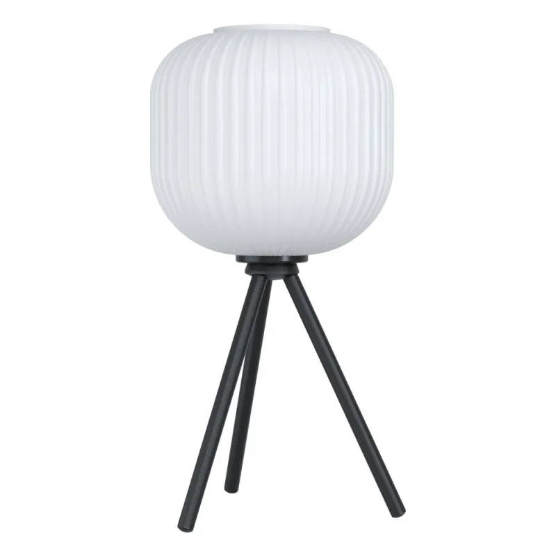 Veioza Eglo Mantunalle 99369, E27 1X40W Ø200Mm, Sticla, Negru