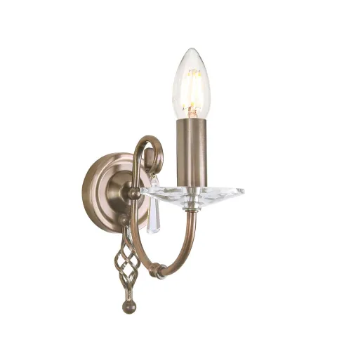 Aplica Aegean de la Elstead E14, Alama, Ag1-Aged-Brass, UK