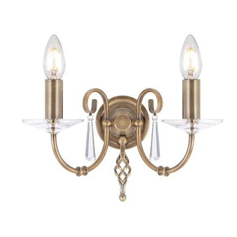 Aplica Aegean de la Elstead E14, Alama, Ag2-Aged-Brass, UK