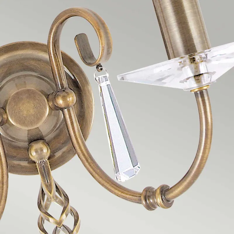 Aplica Aegean de la Elstead E14, Alama, Ag2-Aged-Brass, UK