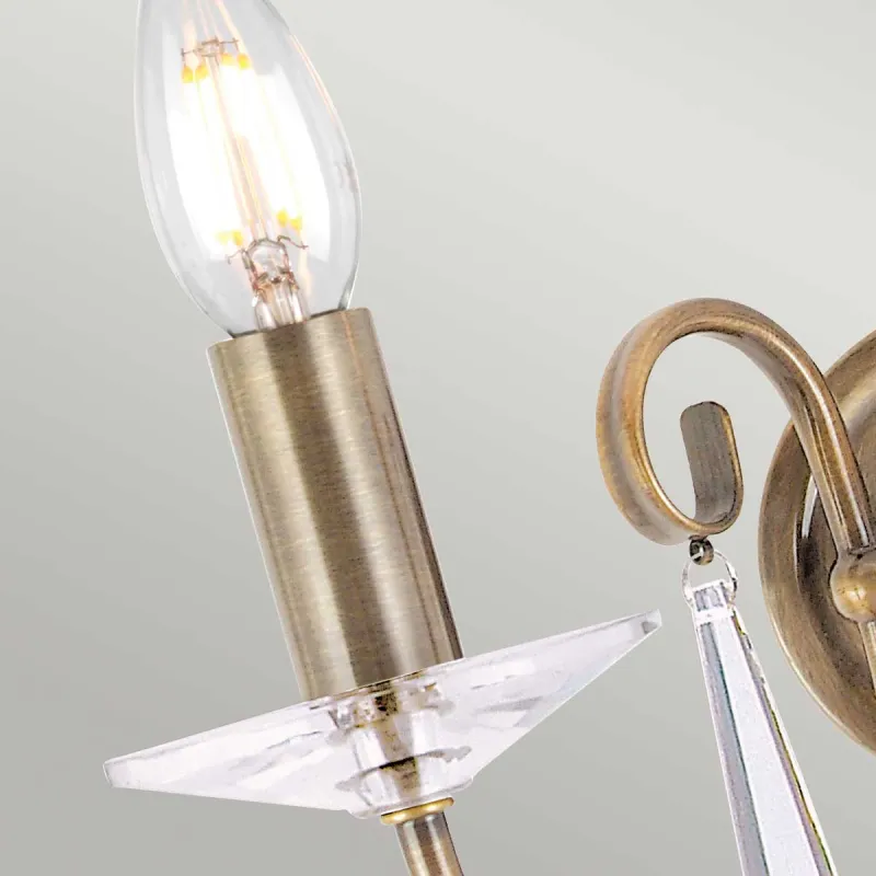 Aplica Aegean de la Elstead E14, Alama, Ag2-Aged-Brass, UK