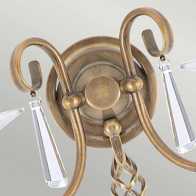 Aplica Aegean de la Elstead E14, Alama, Ag2-Aged-Brass, UK