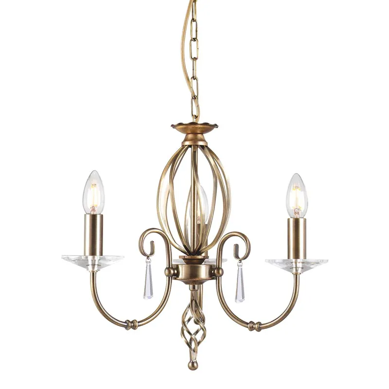 Candelabru Aegean de la Elstead E14, Alama, Ag3-Aged-Brass, UK