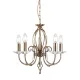 Candelabru Aegean de la Elstead E14, Alama, Ag5-Aged-Brass, UK