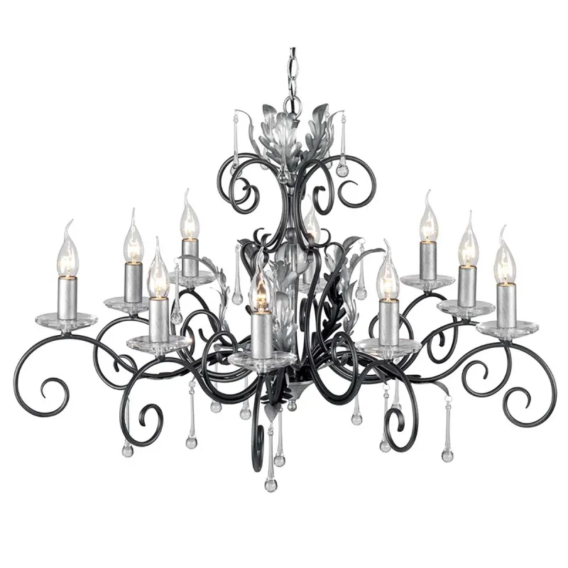 Candelabru Amarilli de la Elstead E14, Negru, Aml10-Blk-Silver, UK