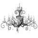 Candelabru Amarilli de la Elstead E14, Negru, Aml10-Blk-Silver, UK