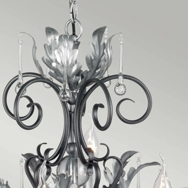 Candelabru Amarilli de la Elstead E14, Negru, Aml10-Blk-Silver, UK