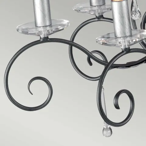 Candelabru Amarilli de la Elstead E14, Negru, Aml10-Blk-Silver, UK