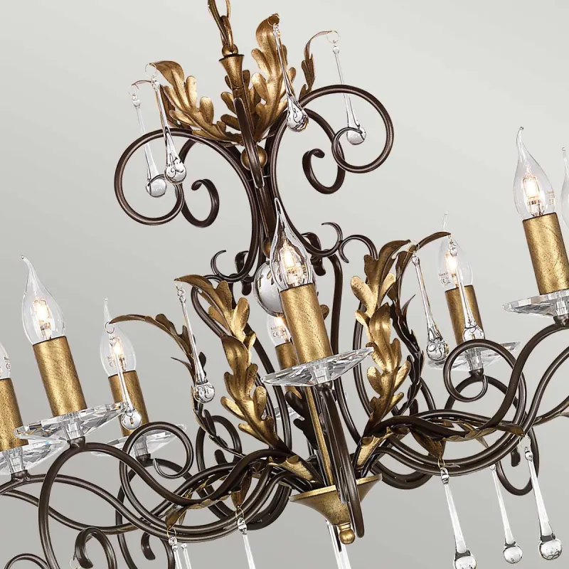 Candelabru Amarilli de la Elstead E14, Bronz, Aml10-Bronze, UK