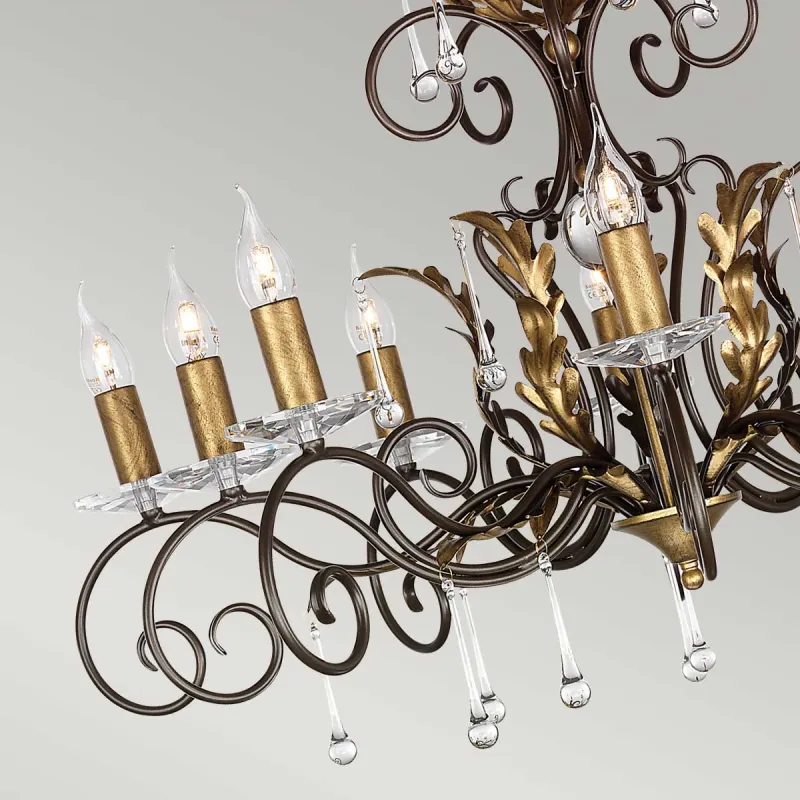 Candelabru Amarilli de la Elstead E14, Bronz, Aml10-Bronze, UK