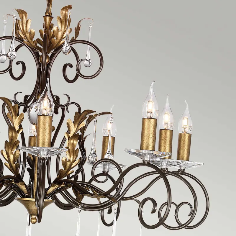 Candelabru Amarilli de la Elstead E14, Bronz, Aml10-Bronze, UK
