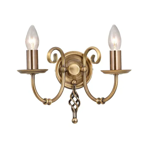 Aplica Artisan de la Elstead E14, Alama, Art2-Agd-Brass, UK