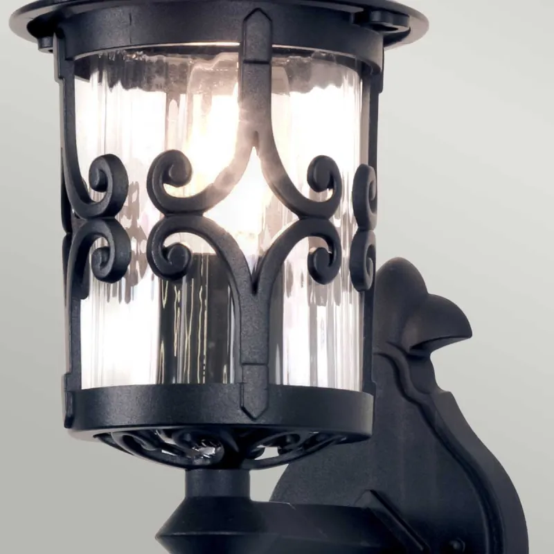 Aplica Exterior Hereford de la Elstead E27, Negru, Bl10-Black, UK