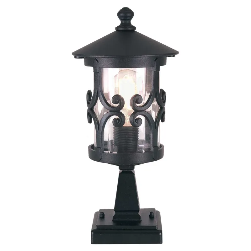 Stalp Hereford de la Elstead E27, Negru, Bl12-Black, UK